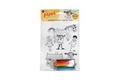 Kreativa spel - Micki Pippi farv selv klistermærker m/farver - 18305