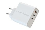 Mobile - Adapters & Chargers - LC Power LC-GAN-65 power adapter - GaN - USB Type A 2 x USB-C - 65 Watt - LC-GAN-65