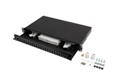Nätverks tillbehör - Lanberg Rackmount 19" 1U Fiber Patch Panel 24xsc Duplex / 24XLC Quad Black - FOP1-24SD-LQB