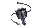 Mobile - Adapters & Chargers - Baseus Enjoyment Max Car Charger with USB-C & Lightning 60W - Black - C00035507121-00