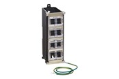 Nätverks tillbehör - Eaton Tripp Lite Series 8-Port Metal DIN-Rail Mounting Keystone Patch Panel with Grounding Black/Silver TAA - N063-008-ENC