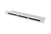 Nätverks tillbehör - Lanberg patch panel - 1U - 19" - with shelf - PPU6-1124-S