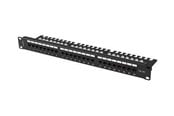 Nätverks tillbehör - Lanberg patch panel - 1U - 19" - with shelf - PPUA-1124-B