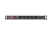 Strömkabel (extern) - Lanberg - power distribution unit - 2500 Watt - PDU-05F-0200-IEC-BK