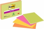 Block och Anteckningsböcker - 3M Post-it uper Sticky Meeting Notes 203 mm x 152 mm 45 Sheets (Neon) - 7100234637