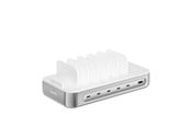 Mobile - Adapters & Chargers - 4smarts Charging station Team 100W 1x USB-A port 5x USB-C ports includes 6 cables silver - 541281