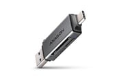 Flashram Reader & Adapter - AXAGON Superspeed USB-C & USB-A - SD / microSD Mini Card Reader - CRE-DAC