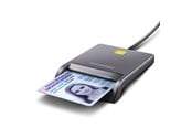 Flashram Reader & Adapter - AXAGON USB-A Smart Card / ID Card FlatReader - CRE-SM3T
