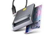 Flashram Reader & Adapter - AXAGON USB-C Smart Card / ID Card FlatReader - CRE-SM3TC