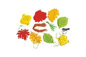 Konst- och hantverksmaterial - Colorations - Plaited Leaves 24 pcs. - WEAVLEAF