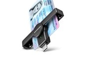 Flashram Reader & Adapter - AXAGON USB-C Smart Card  /ID Card PocketReader - CRE-SMPC