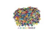 Konst- och hantverksmaterial - Colorations - Cardboard Letters 2600 pcs. - CHPAPERL