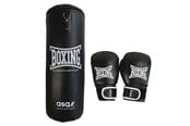Sport & Fitness - ASG Boksesæt Junior 18 kg. - Sort/Hvid - ASG4451IONE SIZE