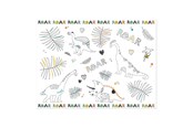 Leksaker - Folat BV - Coloring page Placemat Dino Roars 6 pcs. - 68338
