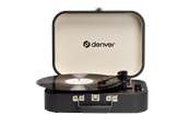 Skivspelare - DENVER VPL-130DGR Retro designed suitcase turntable with PC recording via USB - Skivspelare Black - VPL-130DGR