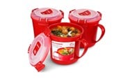 Kökstillbehör - Sistema 656ml Medium Soup Mug 3 Pack - 82012