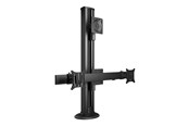 Väggfäste, AV-Möbel - Multibrackets M stand - for 3 flat panels - with grommet base - black - Max 45 kg - recommended for 24"-50" - 7350073730407