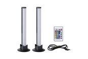 Lampor - EGLO GAMER LIGHT Bordslampa Set – Vit, 2x3,3W RGBW + 3000K - 75956
