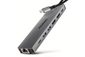 USB Hub - AXAGON Dual 4K Display USB-C 5 Gbps 7-in-1 HUB USB Hub - USB 3.2 - 7 porte - Grey - HMC-7HX2