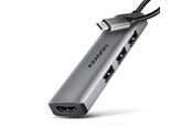 USB Hub - AXAGON Starter 4-in-1 USB-C 5 Gbps Hub with HDMI and 3 USB-A USB Hub - USB 3.2 - 4 porte - Silver - HMC-H3A