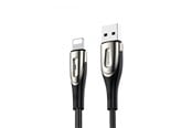 USB-kabel - Joyroom Sharp Series S-M411 USB-A / Lightning 3A Cable 1.2m with Charging Indicator - Black - S-M411-1,2m lightning black