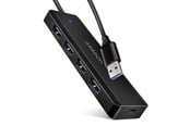 USB Hub - AXAGON SuperSpeed USB-A Travel Hub USB Hub - USB 3.2 - 4 porte - Svart - HUE-C1A