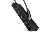 USB Hub - AXAGON SuperSpeed USB-C Travel Hub USB Hub - USB 3.2 - 4 porte - Svart - HUE-C1C