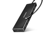 USB Hub - AXAGON SuperSpeed USB-C Flat Hub with 30 cm Cable USB Hub - USB 3.2 - 7 porte - Svart - HUE-F7C