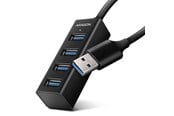 USB Hub - AXAGON SuperSpeed USB-A Mini Hub USB Hub - USB 3.2 - 4 porte - Svart - HUE-M1A