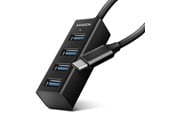 USB Hub - AXAGON SuperSpeed USB-C Mini Hub USB Hub - USB 3.2 - 4 porte - Svart - HUE-M1C