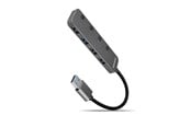 USB Hub - AXAGON SuperSpeed USB-A Switch Hub with Charging Function USB Hub - USB 3.2 - 4 porte - Grey - HUE-MSA