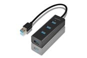 USB Hub - AXAGON USB-A 3.0 Hub with Micro USB Power Connector USB Hub - USB 3.2 - 4 porte - Svart - HUE-S2B