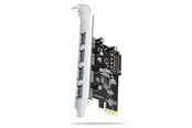 Controller - AXAGON 4 × USB-A 5 Gbps External Ports PCIe Card - PCEU-430RS