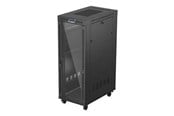 Rack chassis - Lanberg FF01 series - rack - 600 x 1000 flat pack with glass door LCD - 32U - FF01-6032-12BL