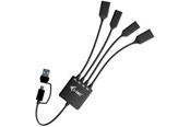 USB Hub - I-Tec - hub - USB-C/USB-A cable - 4 ports USB Hub - 4 porte - Svart - CACBLHUB2A2C