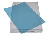 Fickor, Omslag & Register - BRIGHTOFFICE Charteque A4 100 pcs clear blue plastic - 97326