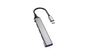 USB Hub - Dudao HUB 4in1 USB-C - 4x USB-A (3 x USB2.0 / USB3.0) 6.3cm black (A16T) USB Hub - USB 2.0 - 4 porte - Svart - 6973687247065
