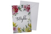 Hobby Tillbehör - SCANSEASON Card with envelope flower congratulations11*17cm - 100262