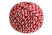 Hobby Tillbehör - SCANSEASON Cotton yarn gift ribbon red/white 40 meters - 444513
