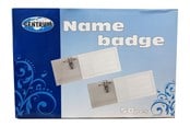 Konferens & Presentation - CENTRUM Congress sticker 57*90mm. W. clamp and pin. - 80132