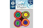 Hobby Tillbehör - CENTRUM Crepe paper in roll. 4 rolls ass.3.5cm*10M - 80314