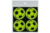 Papper, Fotopapper & Etiketter - CENTRUM Reflective stickers 4 pcs. ø50mm. Footballs - 80383