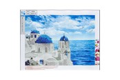 Hobby Tillbehör - CENTRUM Diamond Painting 30*40cm. HOUSES AND SEA - 80890