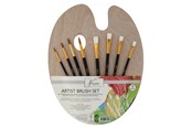 Hobby Tillbehör - Creative Craft Group Wooden palette with 8 brushes. - AR0822/GE