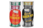 Hobby Tillbehör - Creative Craft Group Gift ribbon 6 wide rolls in round box. Ace - CR0998K/GE