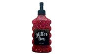 Hobby Tillbehör - Hobby Mate Glitter glue coarse glitter Red 177 ml. - Lim63
