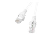 Nätverkskabel - Lanberg patch cable - 30 m - white RAL 9010 - Vit - 30m - PCU5-10CC-3000-W