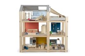 Dockor & Tillbehör - Small Foot Natural Doll House with Furniture - 12541