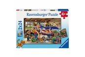 Pusselspel - Ravensburger Jigsaw Puzzle Airplane and Train Repair 2x24 pcs. - 12004044