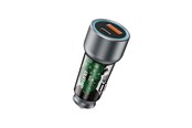 Mobile - Adapters & Chargers - Dudao R4T 25W USB-A / USB-C Car Charger - Gray - 6976625332687